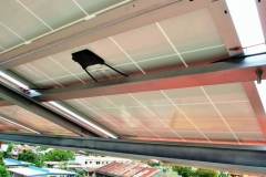 close up under the solar panels