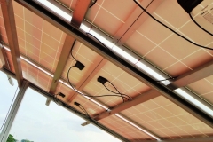 neatly connected solar panels