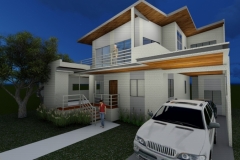 Residential with terraced car port