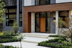 grey and brown contrasts with black glass frames
