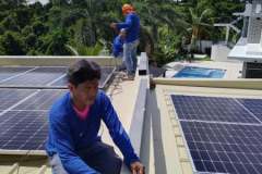 Dr Joel's solar crew at work