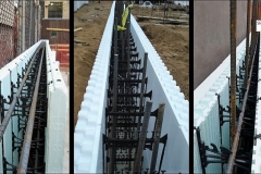 ICF with traditional rebars