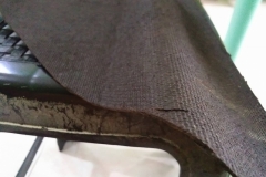 exposed side of the onduline material