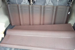 onduline roofing and ridge close up