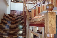 All wood stair and railing