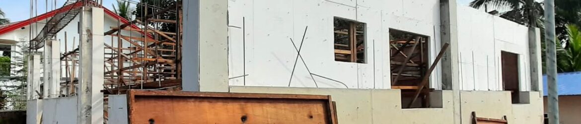 icf wall showing the eps on one side of the icf wall